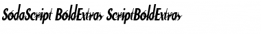 SodaScript BoldExtras ScriptBoldExtras Font Title Preview