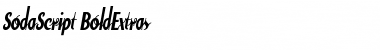 SodaScript BoldExtras Regular Font Title Preview