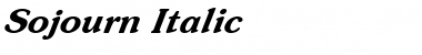 Sojourn Italic Font Title Preview