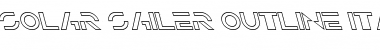 Solar Sailer Outline Italic Font Title Preview