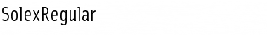 SolexRegular Regular Font Title Preview