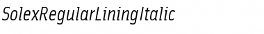 SolexRegularLiningItalic Regular Font Title Preview
