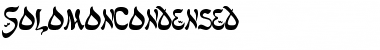 SolomonCondensed Regular Font Title Preview