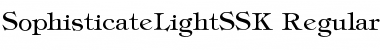 SophisticateLightSSK Regular Font Title Preview