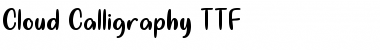 Cloud Calligraphy Regular Font Title Preview