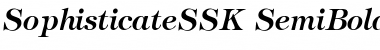 SophisticateSSK SemiBoldItalic Font Title Preview