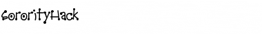 SororityHack Regular Font Title Preview