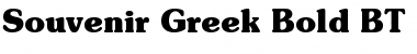 SouvenirGreek Bd BT Bold Font Title Preview
