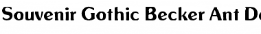 Souvenir Gothic Becker Ant Demi Regular Font Title Preview