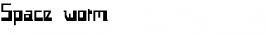 Space worm Regular Font Title Preview