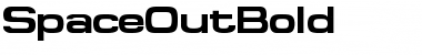 SpaceOutBold Regular Font Title Preview
