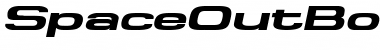 SpaceOutBoldExtended Italic Font Title Preview