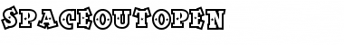 SpaceOutOpen Regular Font Title Preview