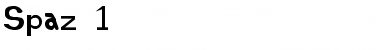 Spaz 1 Font Title Preview