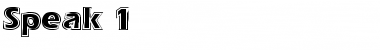 Speak 1 Regular Font Title Preview