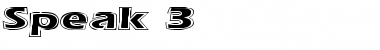 Speak 3 Regular Font Title Preview