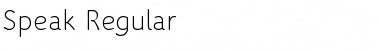 Speak-Regular Regular Font Title Preview
