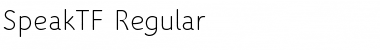 SpeakTF-Regular Regular Font Title Preview
