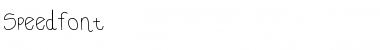 Speedfont Regular Font Title Preview