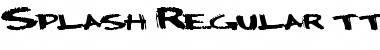 Splash Regular Font Title Preview