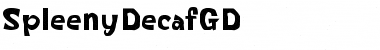 SpleenyDecafGD Regular Font Title Preview