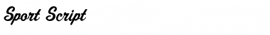 Sport Script Regular Font Title Preview