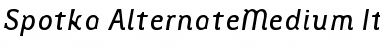 Spotka AlternateMedium Italic Regular Font Title Preview