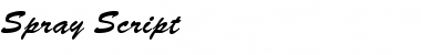 Spray Script Regular Font Title Preview
