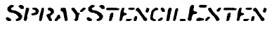SprayStencilExtended Oblique Font Title Preview