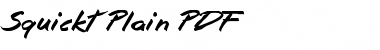 Squickt Plain Regular Font Title Preview
