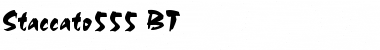 Staccato555 BT Regular Font Title Preview