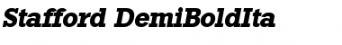 Stafford-DemiBoldIta Regular Font Title Preview