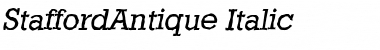 StaffordAntique Italic Font Title Preview