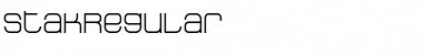 StakRegular Regular Font Title Preview