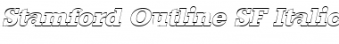 Stamford Outline SF Italic Font Title Preview