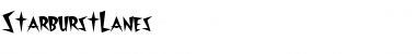 StarburstLanes Regular Font Title Preview