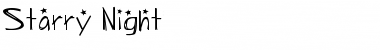 Starry Night Regular Font Title Preview
