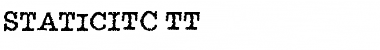 StaticITC TT Regular Font Title Preview