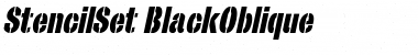 StencilSet BlackOblique Font Title Preview
