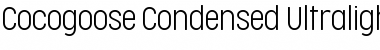 Cocogoose Condensed Trial UltraLight Font Title Preview