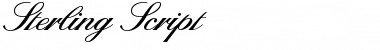 Sterling Script Regular Font Title Preview