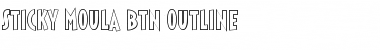 Sticky Moula BTN Outline Regular Font Title Preview