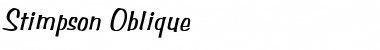 Stimpson Oblique Font Title Preview
