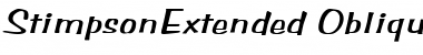 StimpsonExtended Oblique Font Title Preview