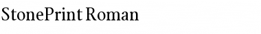 StonePrint Regular Font Title Preview