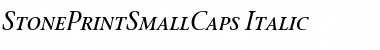StonePrintSmallCaps Italic Font Title Preview