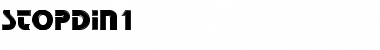 StopDIn1 Regular Font Title Preview