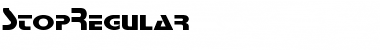 StopRegular Regular Font Title Preview