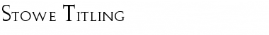 Stowe Titling Regular Font Title Preview