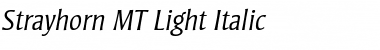 Strayhorn MT Light Italic Font Title Preview